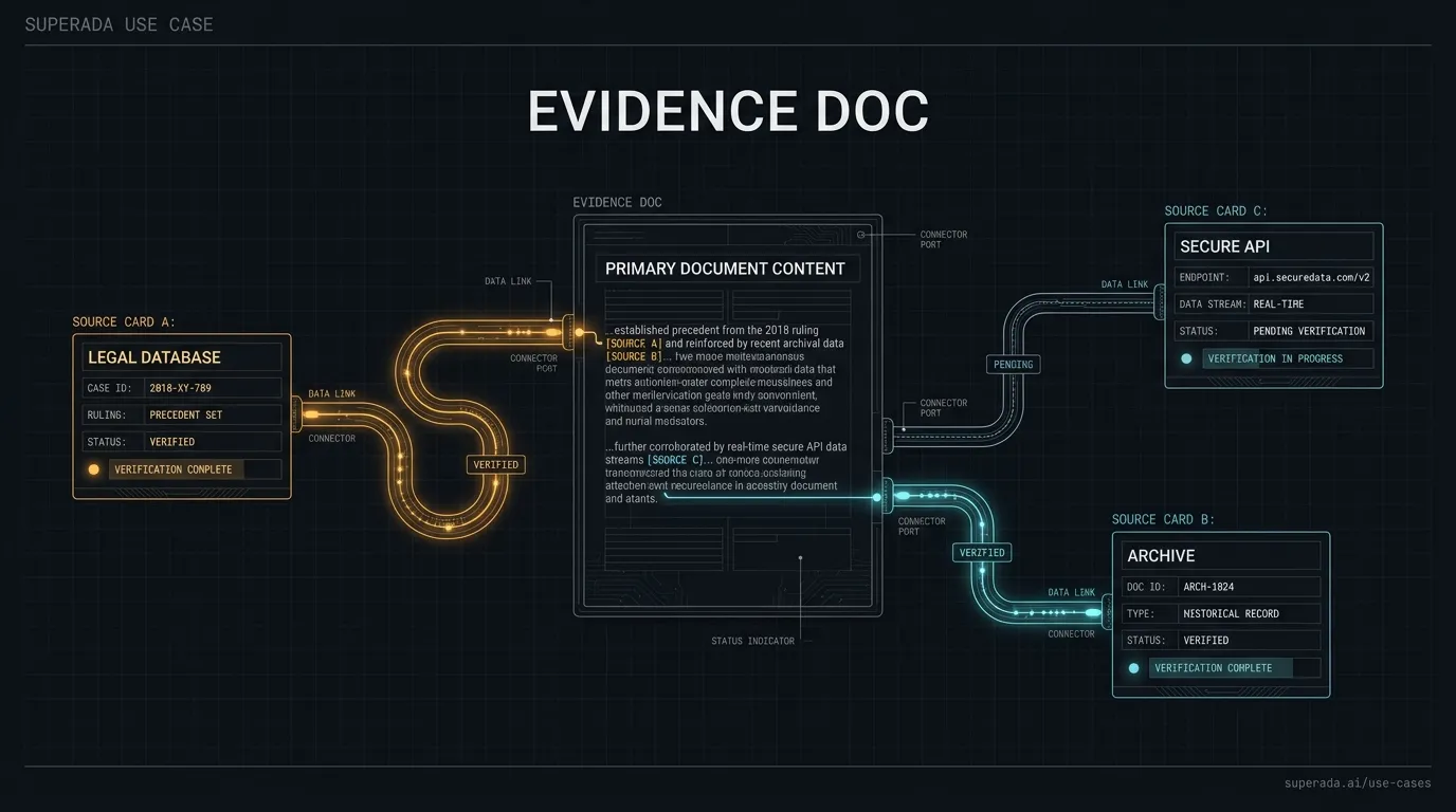 Illustration: Evidence-backed Google Doc or deck